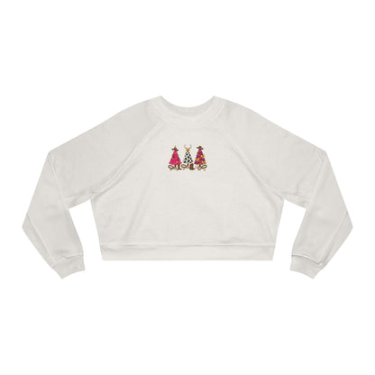 Cozy Cropped Fleece Pullover Cowgirl Christmas