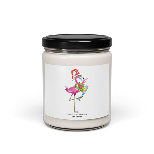 Christmas Flamingo Soy Candle